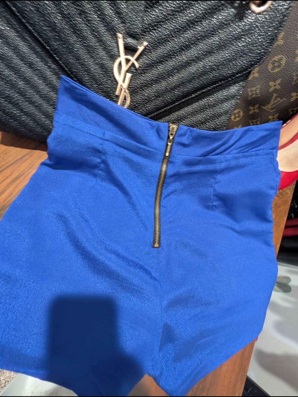 Naven High Waist Shorts - Cobalt Blue